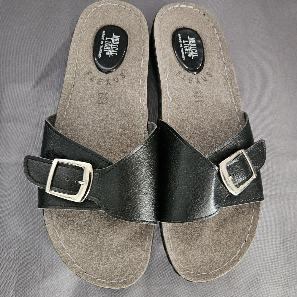 Black Slide Sandals